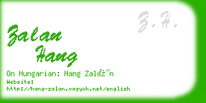 zalan hang business card